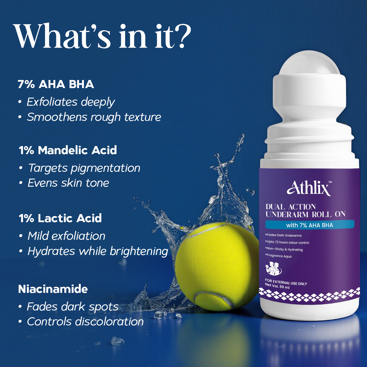 7% AHA BHA Underarm Roll On - 50 mL