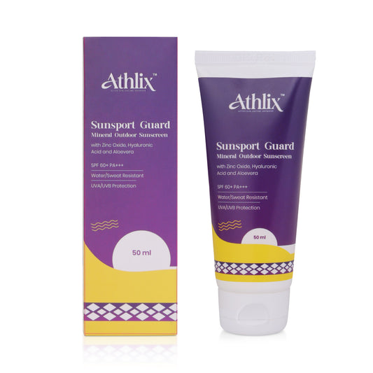 Athlix Outdoor Mineral Sunscreen with SPF 60+ & PA+++ - 50 ml
